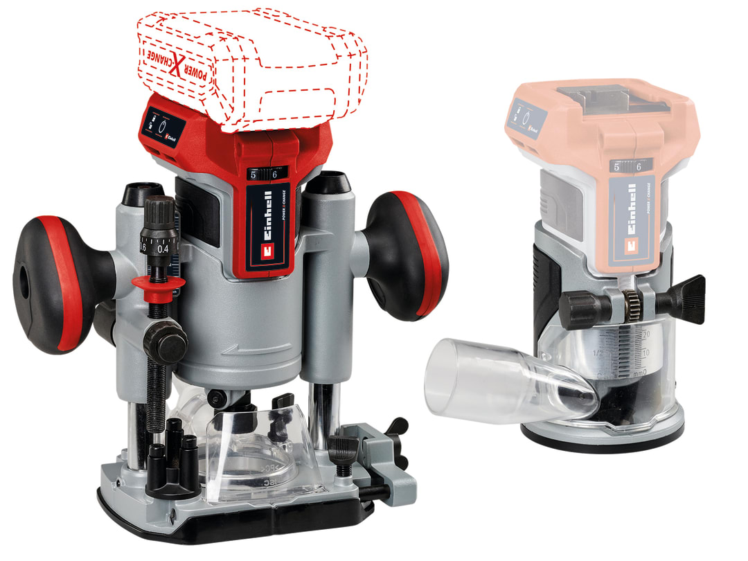 Einhell TP-RO 18 Set Li BL-Solo Power X-Change Router/Palm Router 18V Bare Unit 4350410