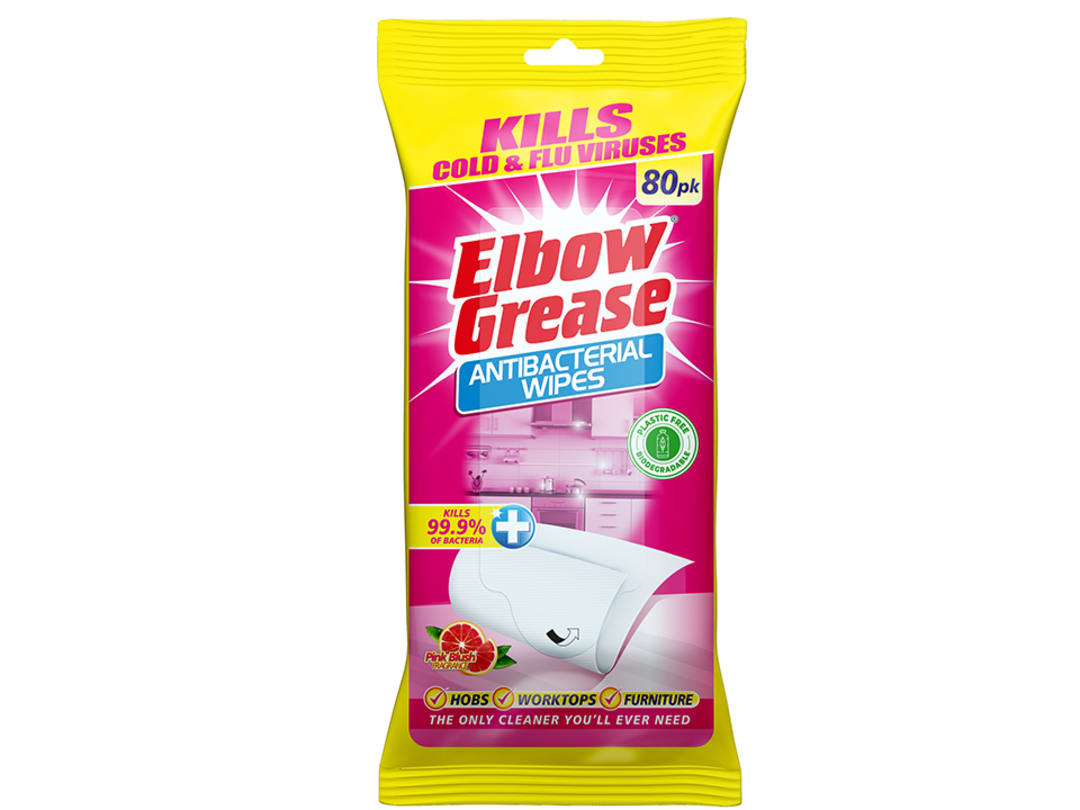 Elbow Anti-Bacterial Multi-Surface Wipes Pink Blush x 80 EG180 EG180