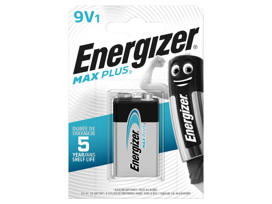 Energizer® MAX PLUS™ 9V Alkaline Battery (Pack 1) S13463