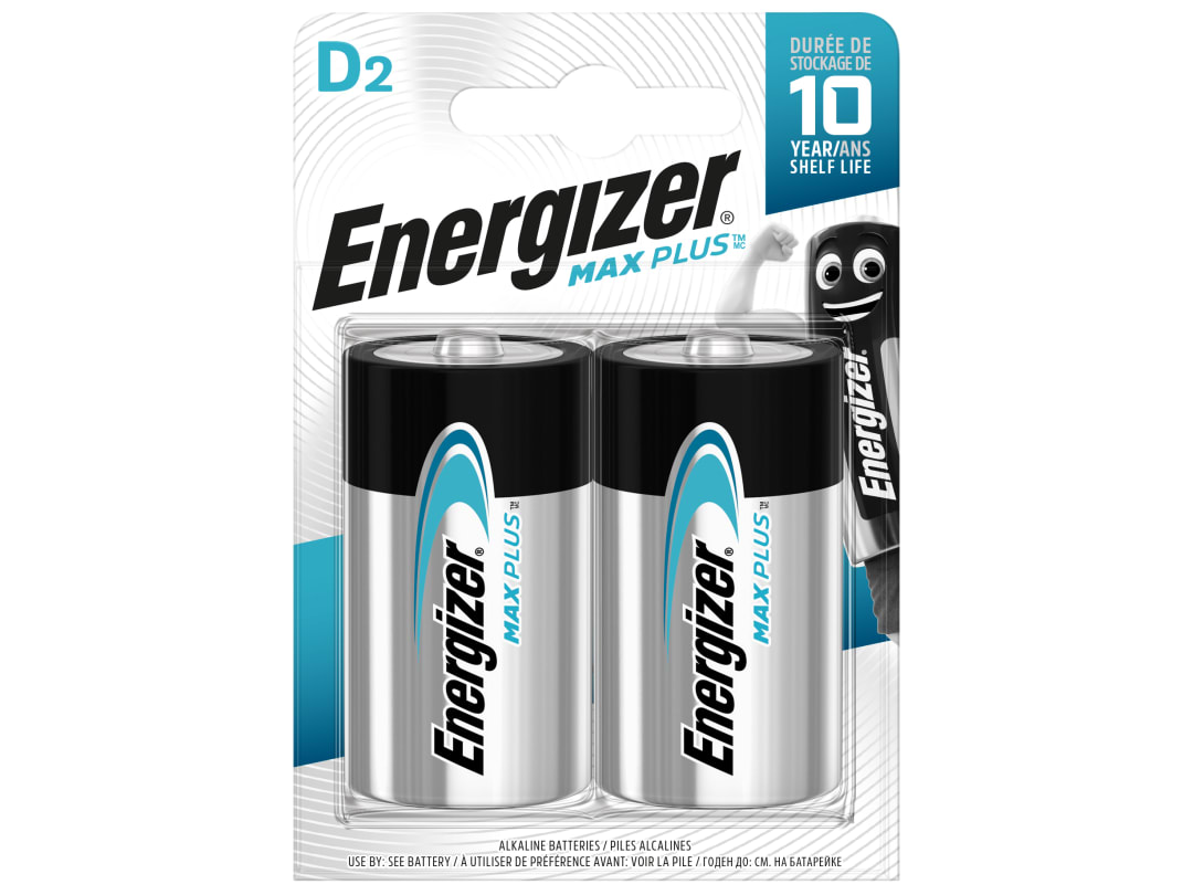 Energizer® MAX PLUS™ D Alkaline Batteries (Pack 2) S13462