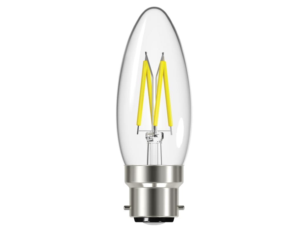 Energizer® LED BC (B22) Candle Filament Dimmable Bulb, Warm White 470 lm 4W S12855
