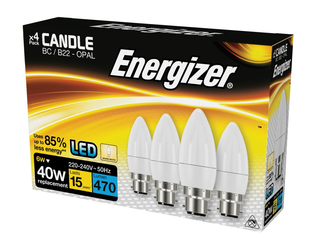 Energizer® Energizer LED Candle 470 Lumens B22 x 4 S14331 S14331