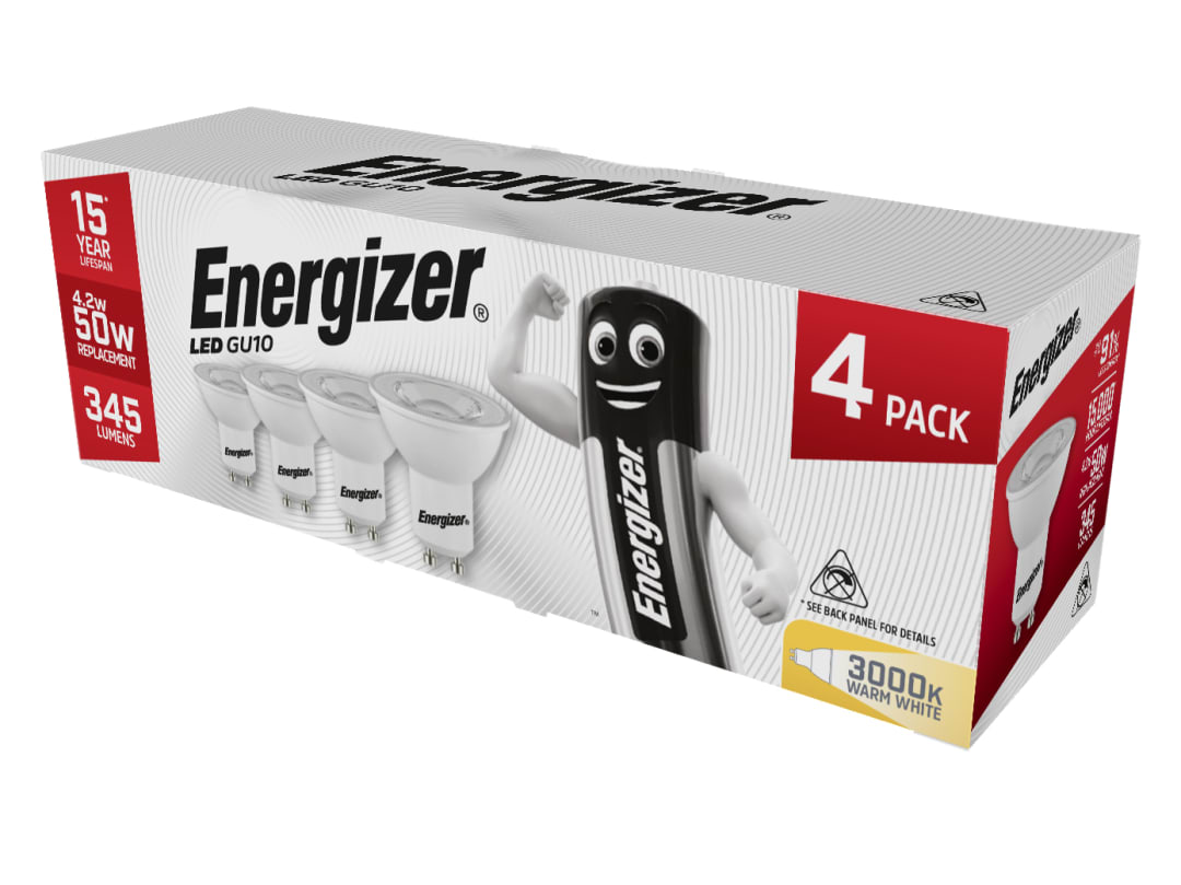 Energizer® Energizer LED GU10 375 Lumens Warm White x 4 S14425 S14425
