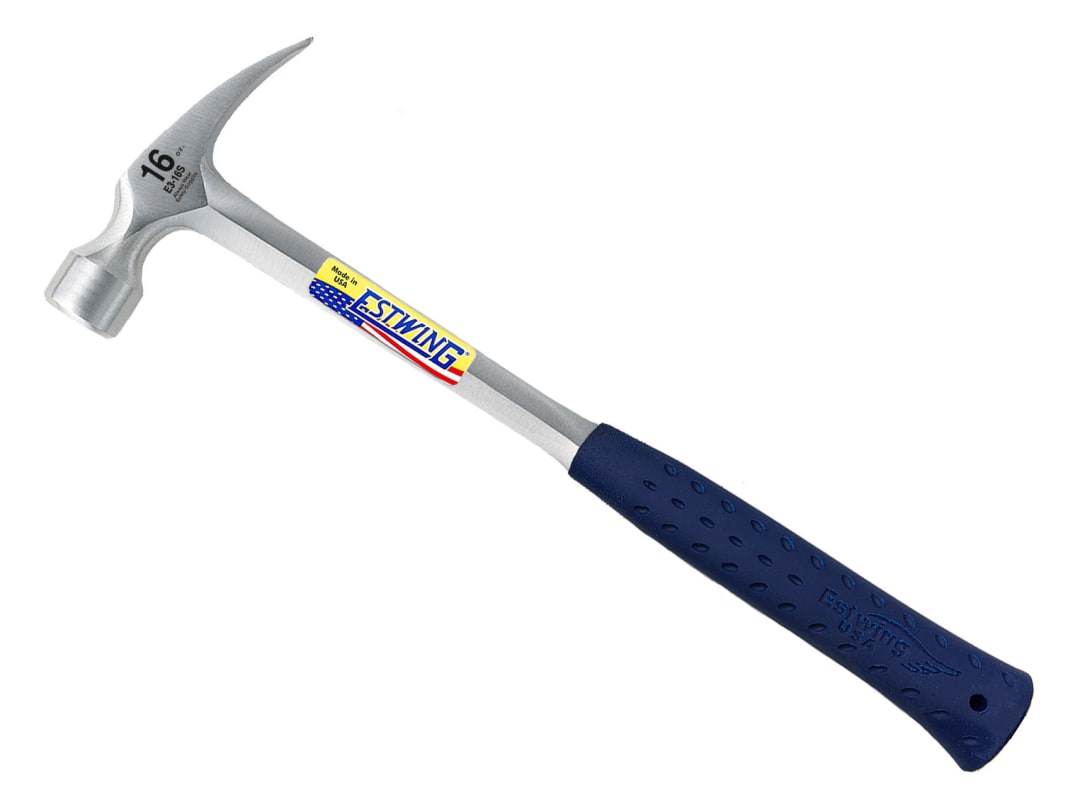Estwing E3/16S Straight Claw Hammer - Vinyl Grip 450g (16oz) E3/16S