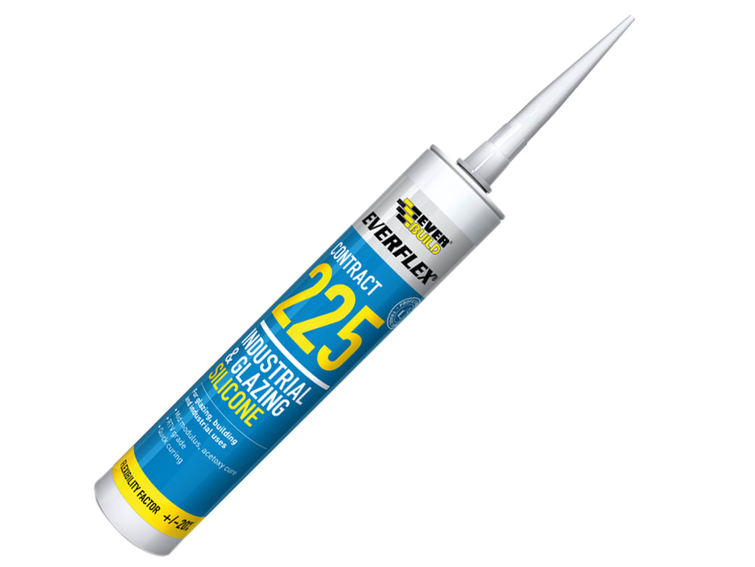 Everbuild Sika Everflex® 225 Industrial & Glazing Silicone White 295ml 486136