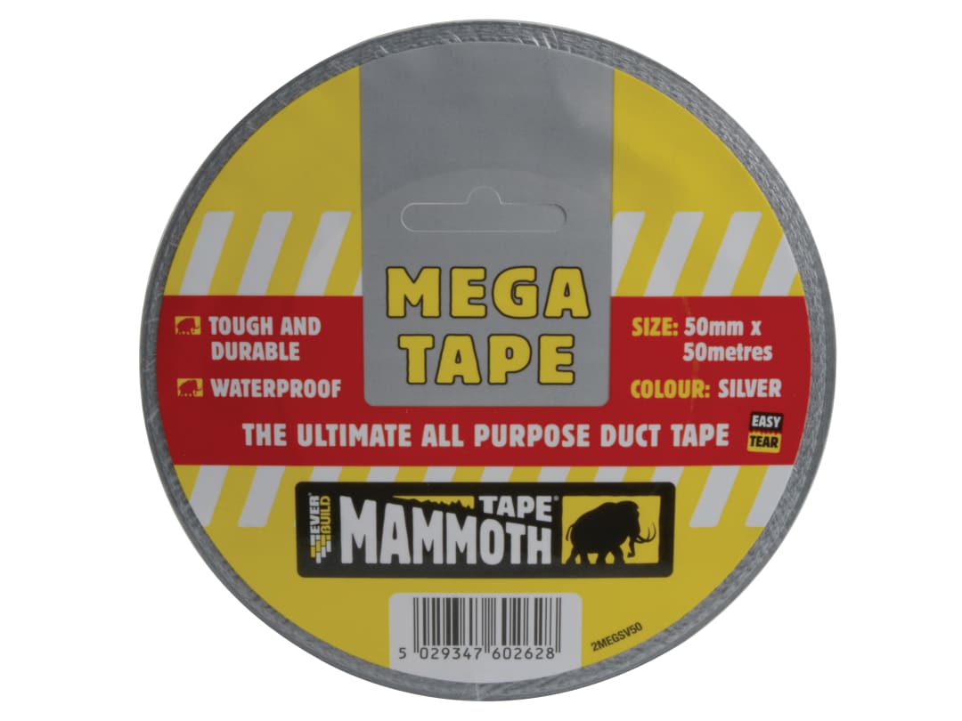 Everbuild Sika Mammoth Mega All Purpose Tape Silver 50mm x 50m 483329