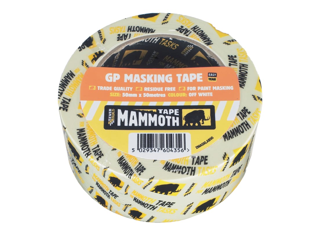 Everbuild Sika Mammoth Retail Masking Tape 50mm x 50m 487013