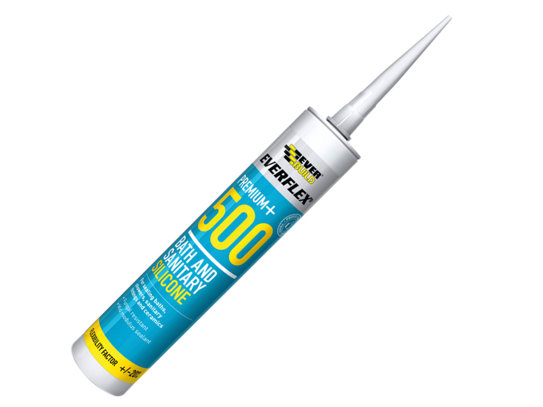Everbuild Sika Bath & Sanitary Silicone White 310ml 484842