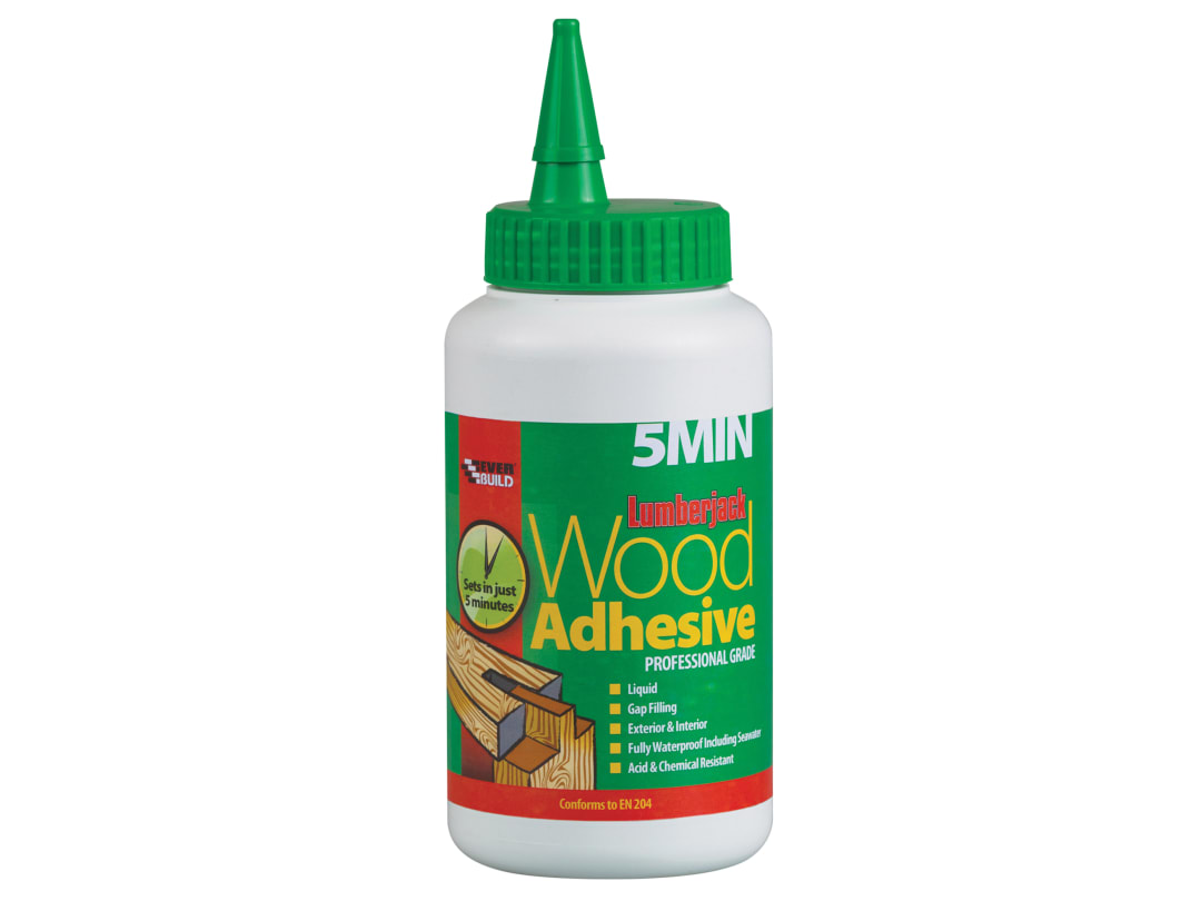 Everbuild Sika Lumberjack 5min Polyurethane Wood Adhesive Liquid 750g 484683