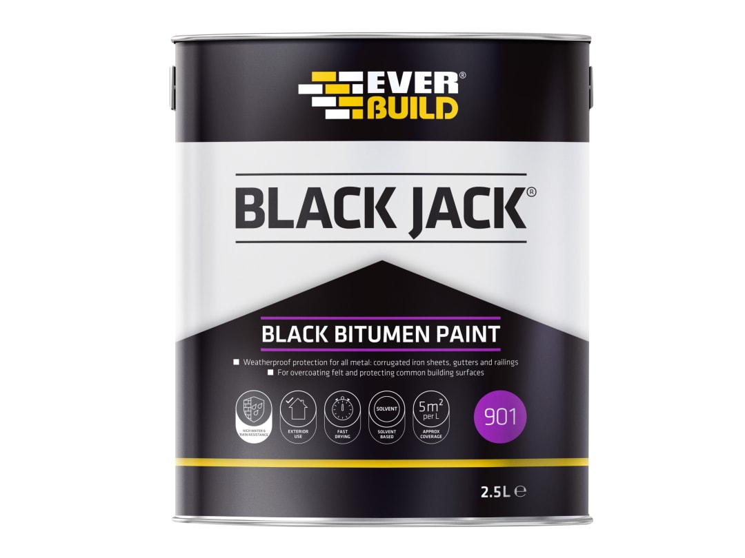 Everbuild Sika 901 Black Bitumen Paint 2.5L 852658