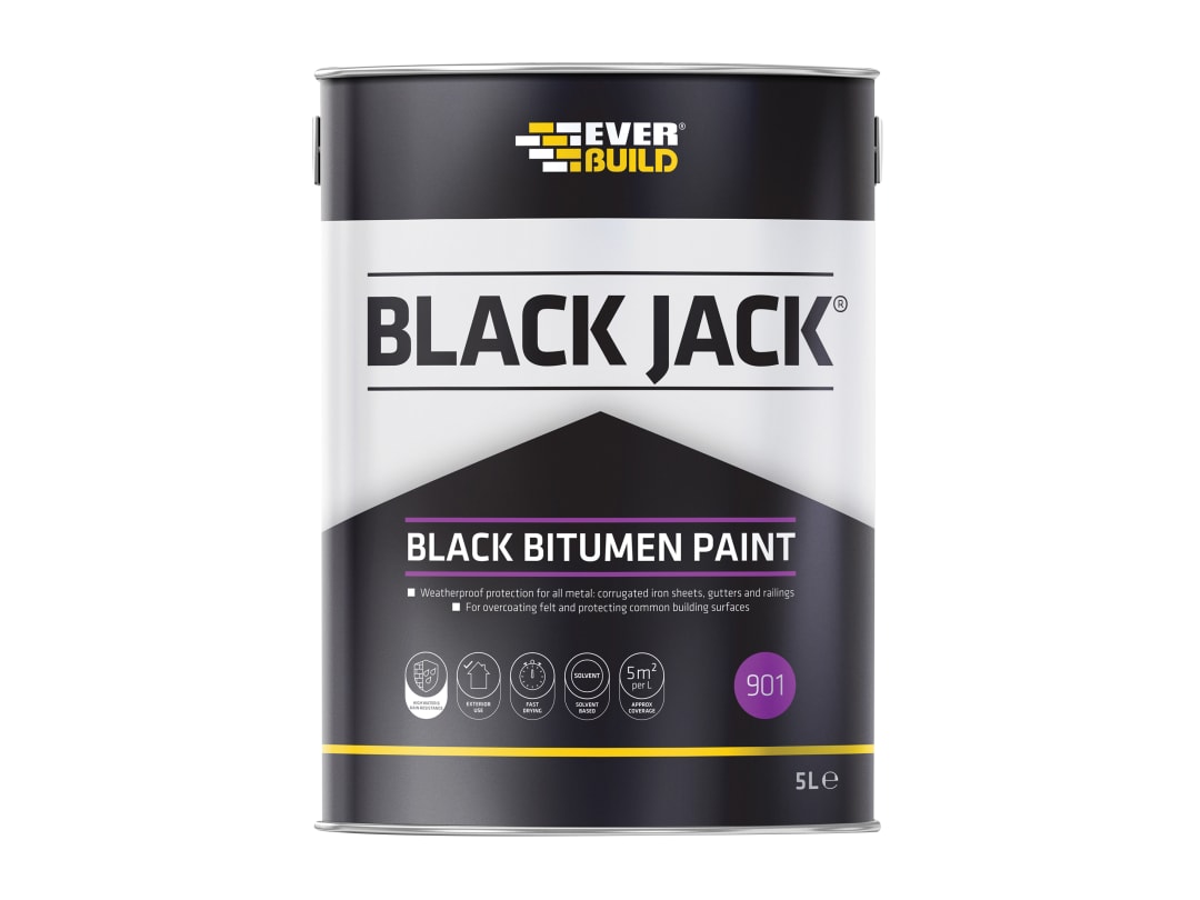 Everbuild Sika 901 Black Bitumen Paint 5L 852659