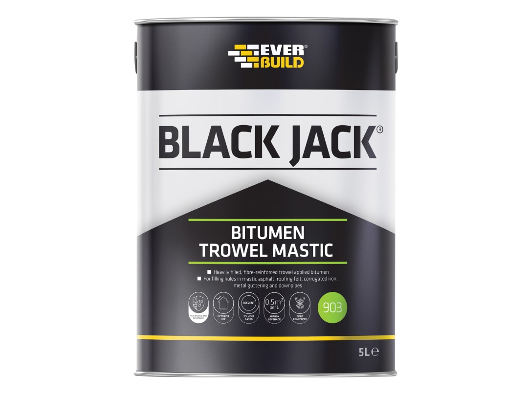 Everbuild Sika Black Jack® 903 Bitumen Trowel Mastic 5 litre 852674