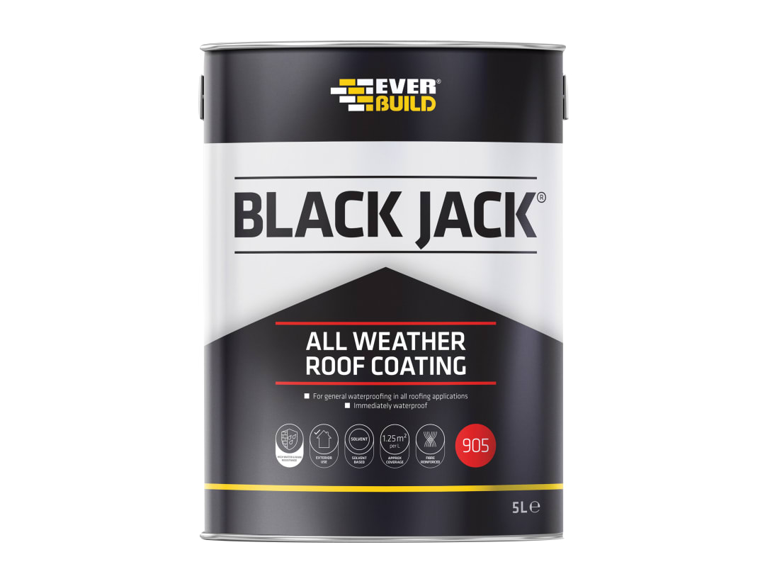 Everbuild Sika Black Jack® 905 All Weather Roof Coating 5 litre 852567