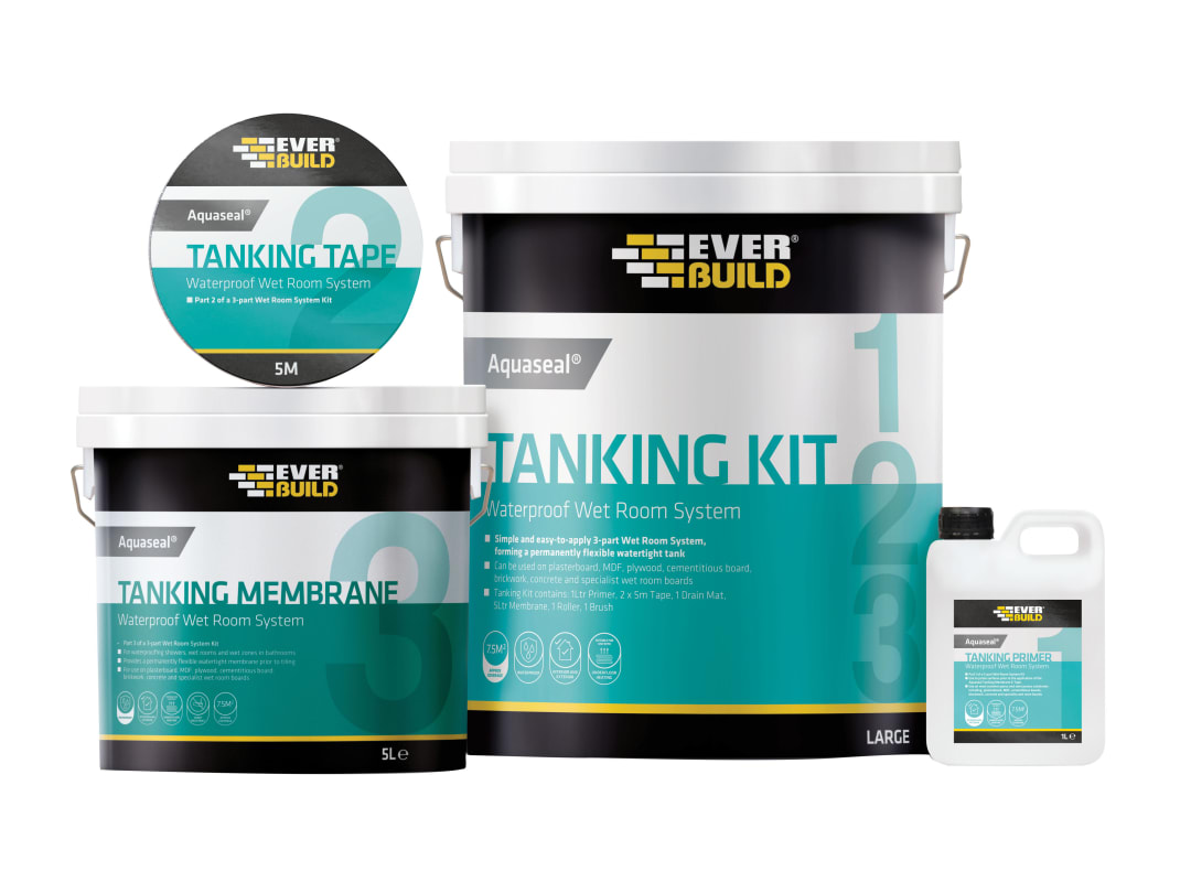 Everbuild Sika Aquaseal Wet Room System Kit 4.5m² 487891