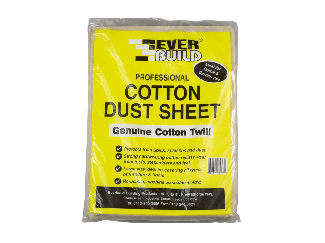 Everbuild Sika Cotton Dust Sheet 3.6 x 2.7m 484993