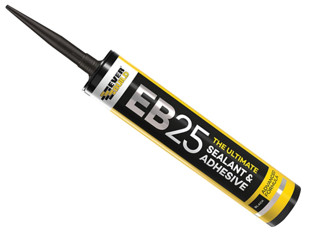 Everbuild Sika EB25 Hybrid Sealant Adhesive Black 300ml 605669