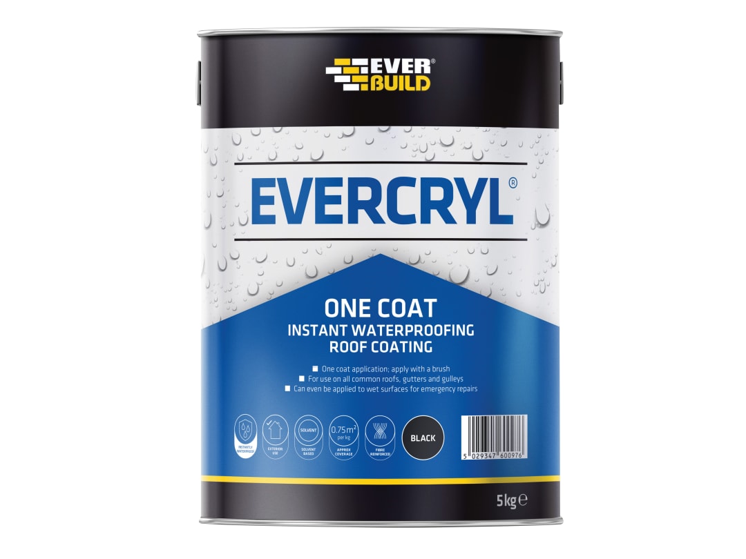 Everbuild Sika EVERCRYL® One Coat Black 5kg 851479