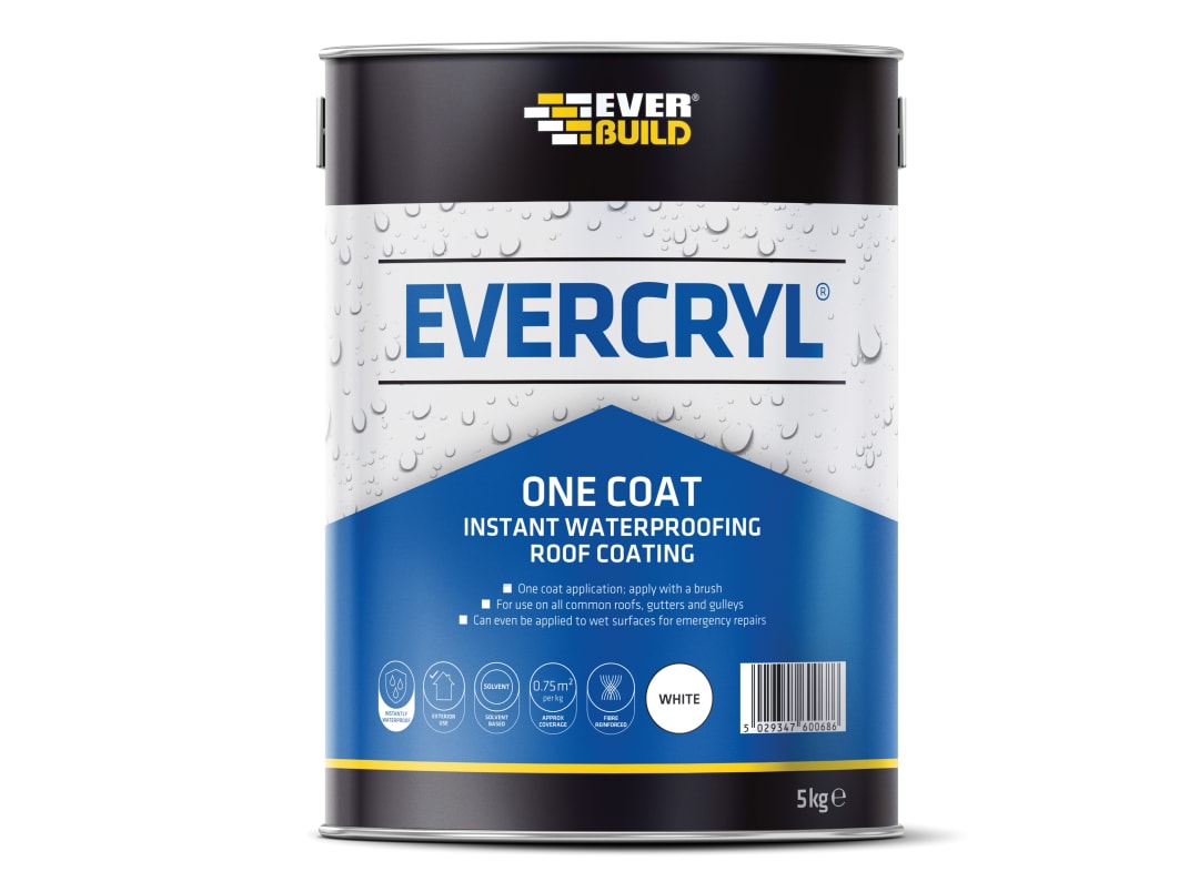 Everbuild Sika EVERCRYL® One Coat White 5kg 851555