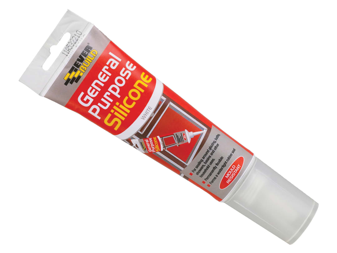 Everbuild Sika Easi-squeeze General Purpose Silicone White 80ml 483131