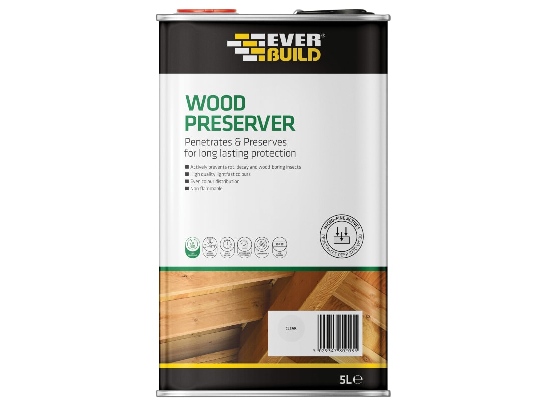 Everbuild Sika Wood Preserver Dark Oak 5 litre 483723
