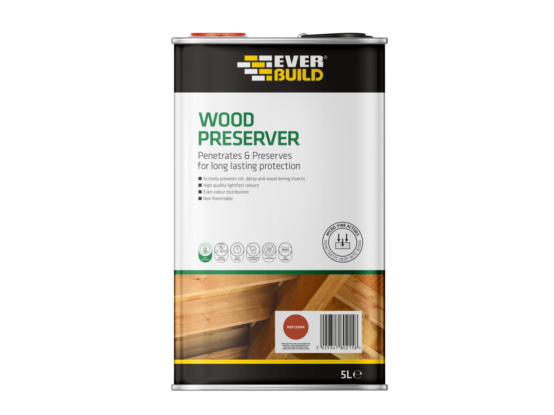 Everbuild Sika Wood Preserver Red Ceda 5 litre 483725