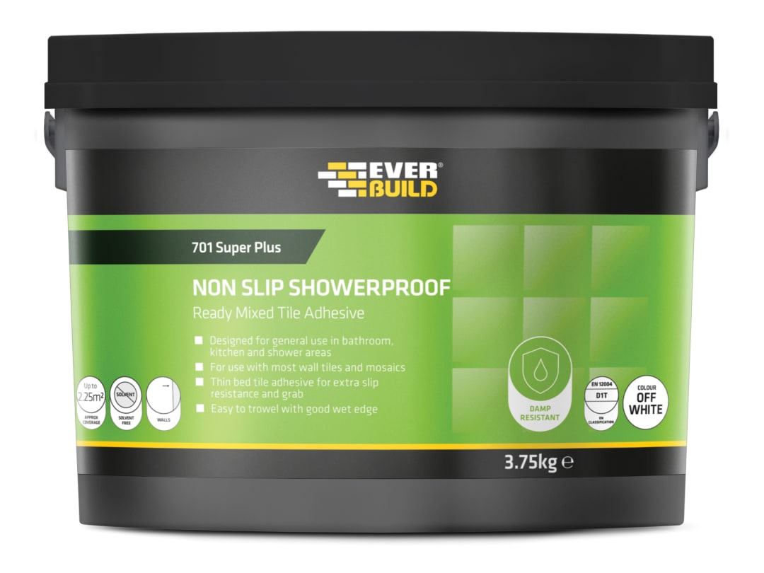Everbuild Sika 701 Acrylic Non Slip Tile Adhesive 14kg 487068