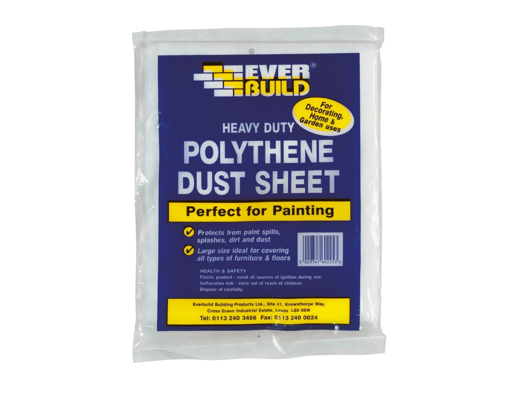 Everbuild Sika Polythene Dust Sheet 12 x 9ft 484995