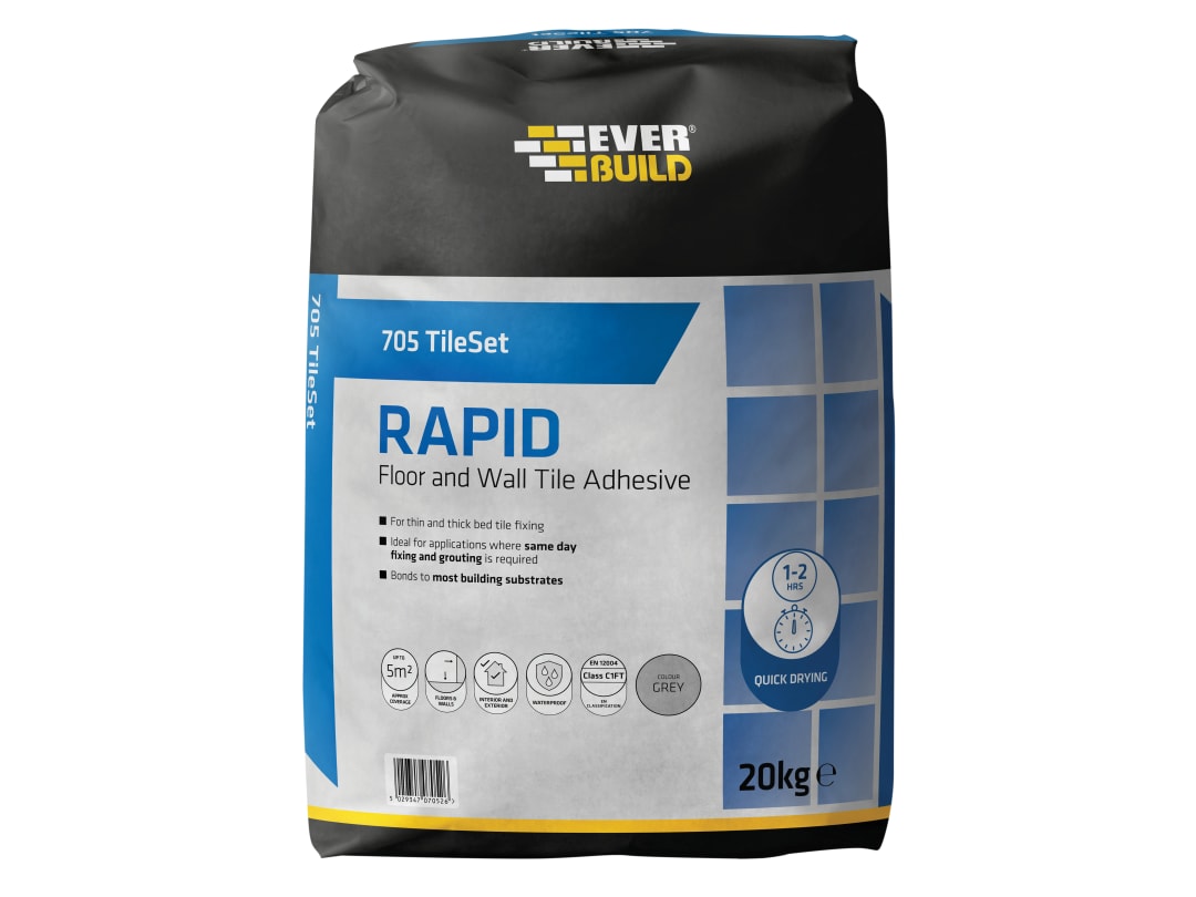 Everbuild Sika 705 Rapid Set Tile Mortar 20kg 486663