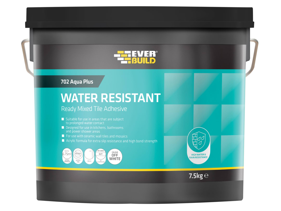 Everbuild Sika 702 Water Resistant Tile Adhesive 16kg/10 litre 487072