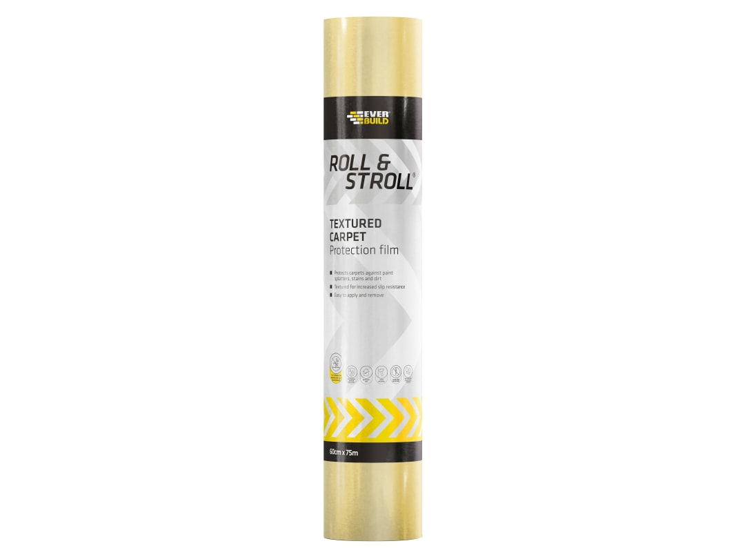 Everbuild Sika Roll & Stroll Textured Non-Slip Carpet Protector 600mm x 75m 484868