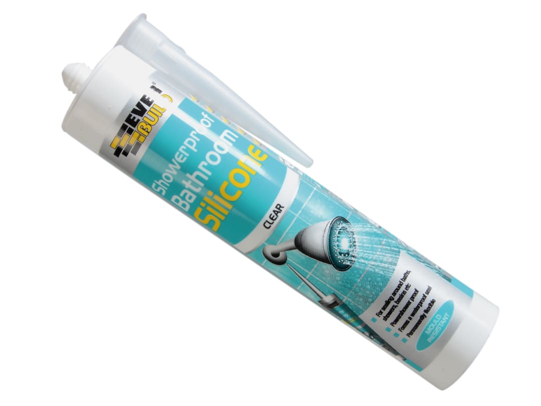 Everbuild Sika Showerproof Bathroom Silicone Clear C3 467062