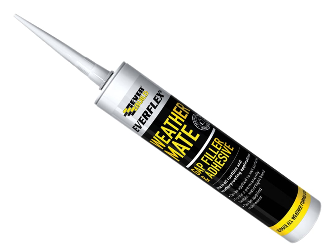 Everbuild Sika Weather Mate Multi-Use Gap Filler & Adhesive Black 295ml 489693