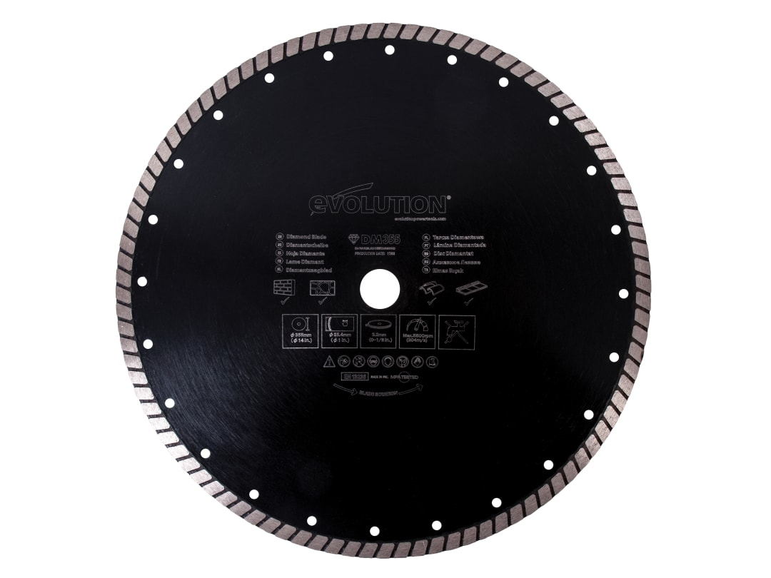 Evolution RAGE® Diamond Blade, Segmented Rim 355 x 25.4mm RAGEBLADE355DIAMOND