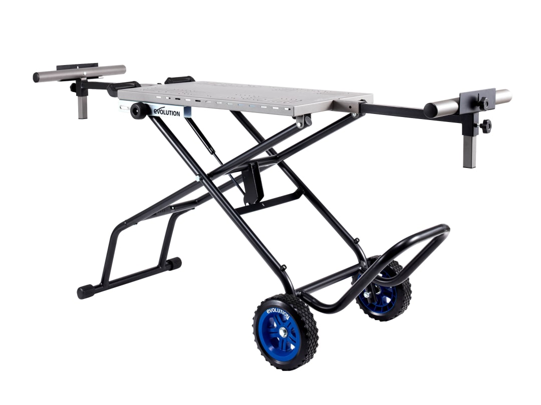 Evolution S355MCS Mitre Chop Saw Wheeled Stand with Powerlift Assist 133-0001