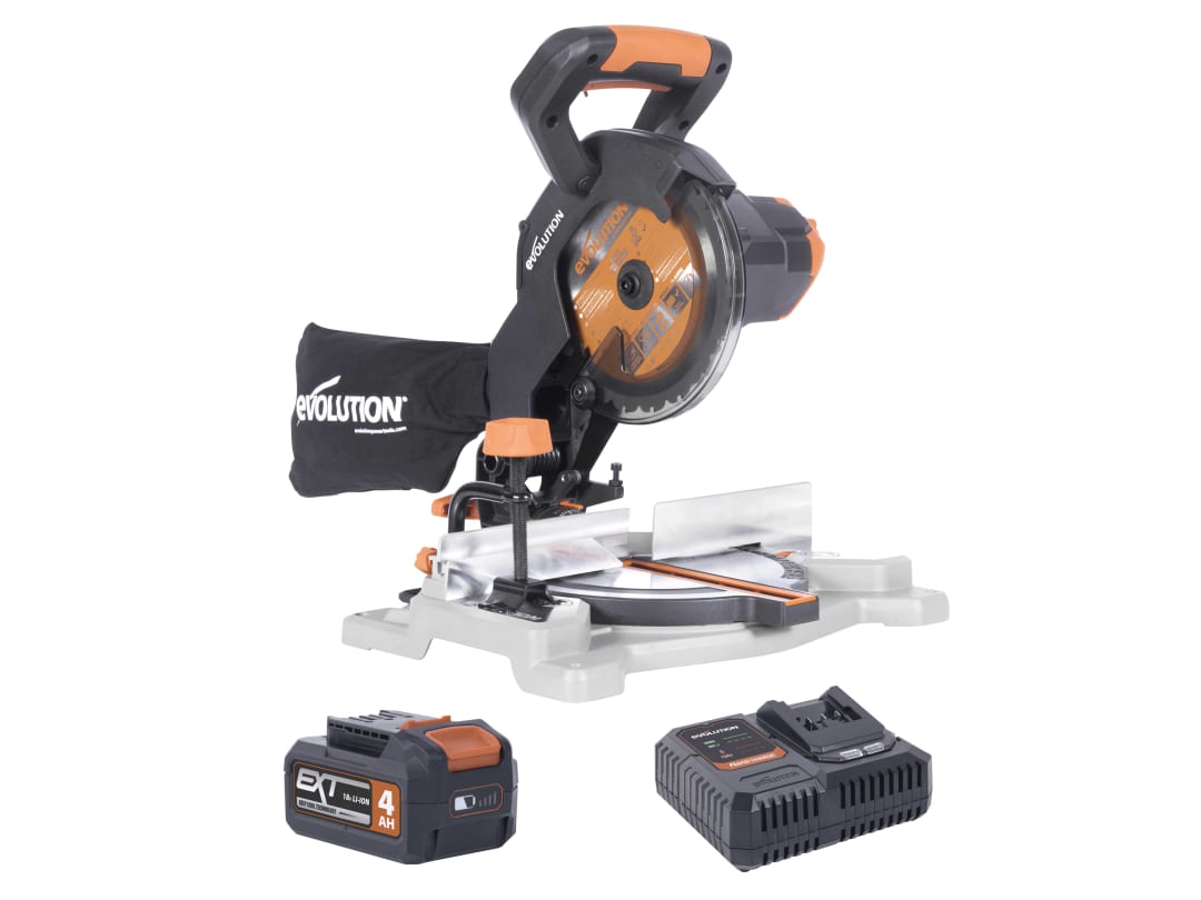 Evolution R185CMS-Li EXT Compound Mitre Saw 18V 1 x 4.0Ah Li-ion 088-0001A