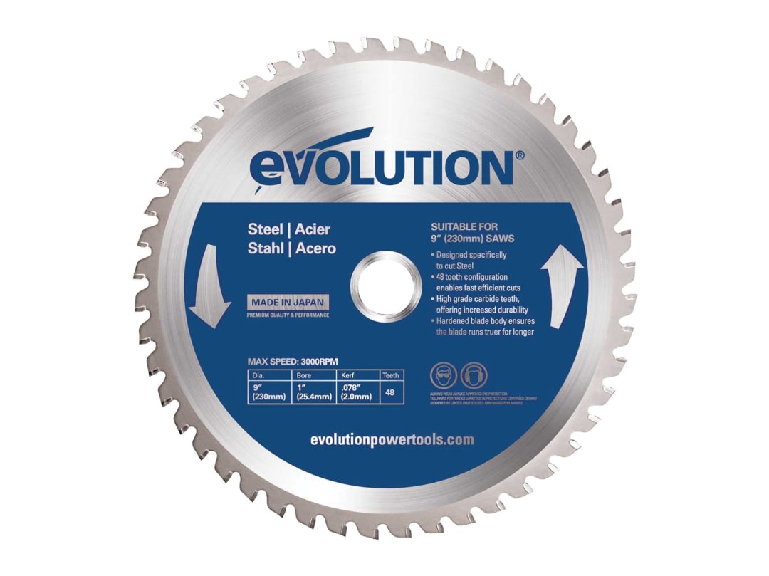 Evolution Mild Steel Cutting Circular Saw Blade 230 x 25.4mm x 48T M230TCT-48CS