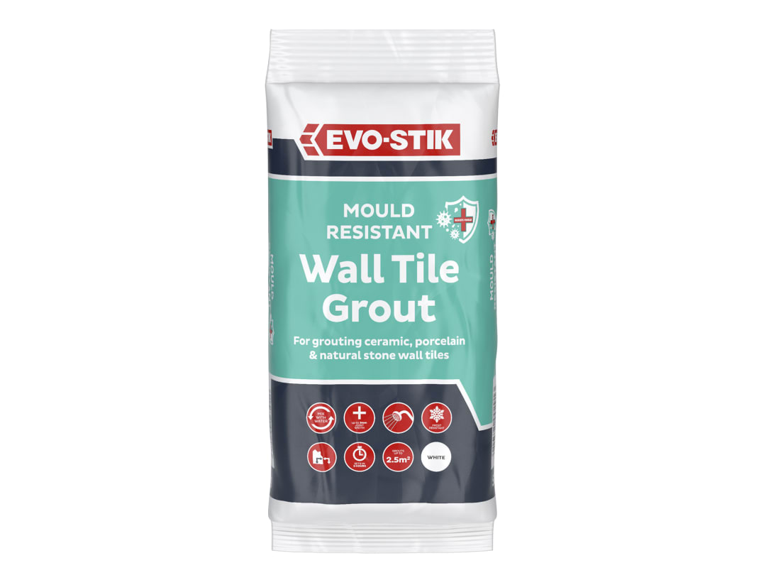 EVO-STIK Mould Resistant Wall Tile Grout White 500g 30812722