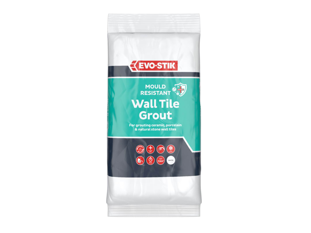 EVO-STIK Mould Resistant Wall Tile Grout White 1.5kg 30812723