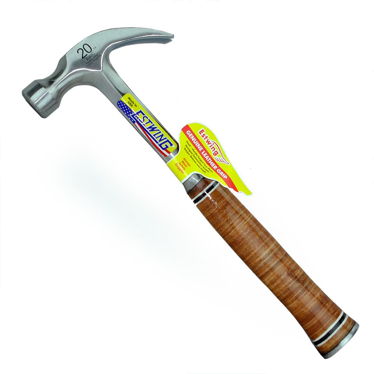 Estwing E20C Curved Claw Hammer - Leather Grip 560g (20oz) E20C