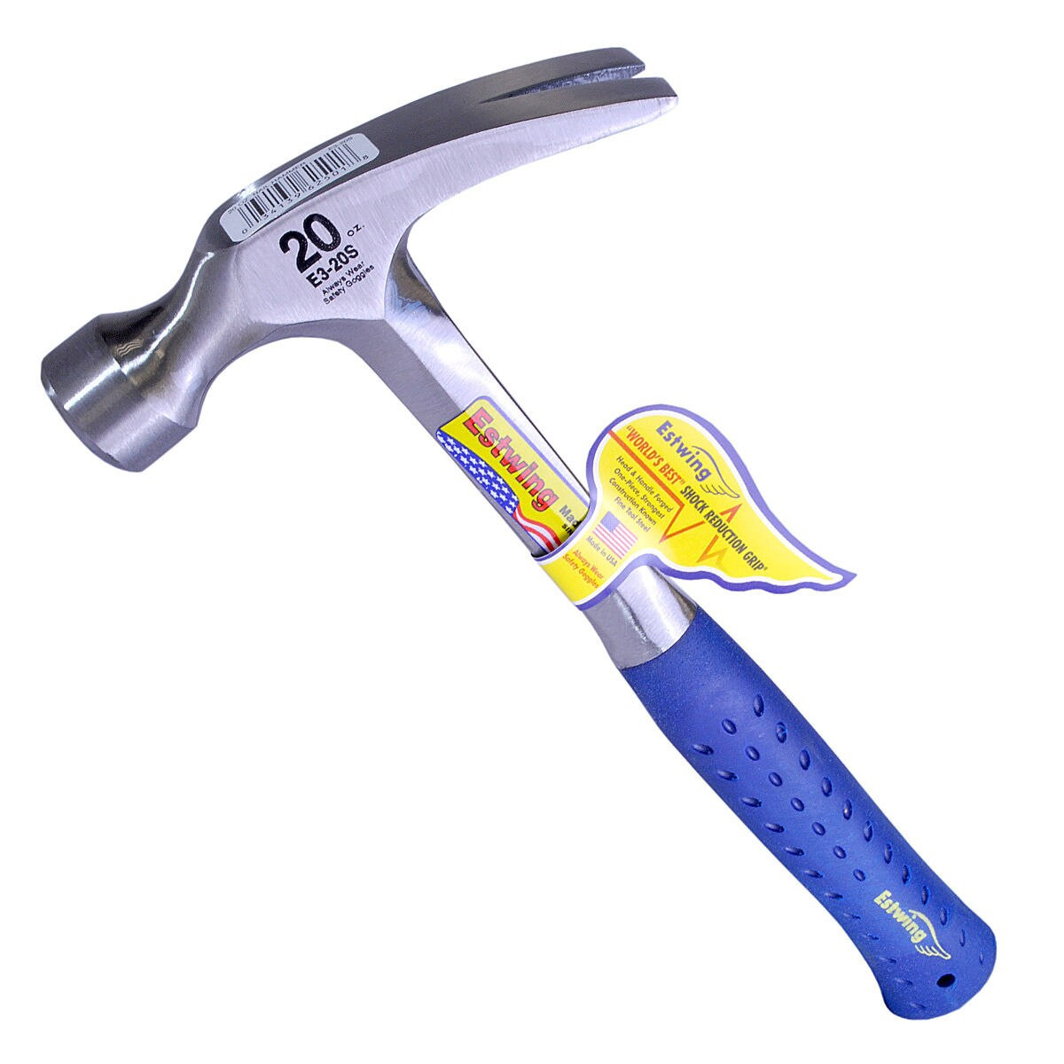 Estwing E3/20S Straight Claw Hammer - Vinyl Grip 560g (20oz) E3/20S