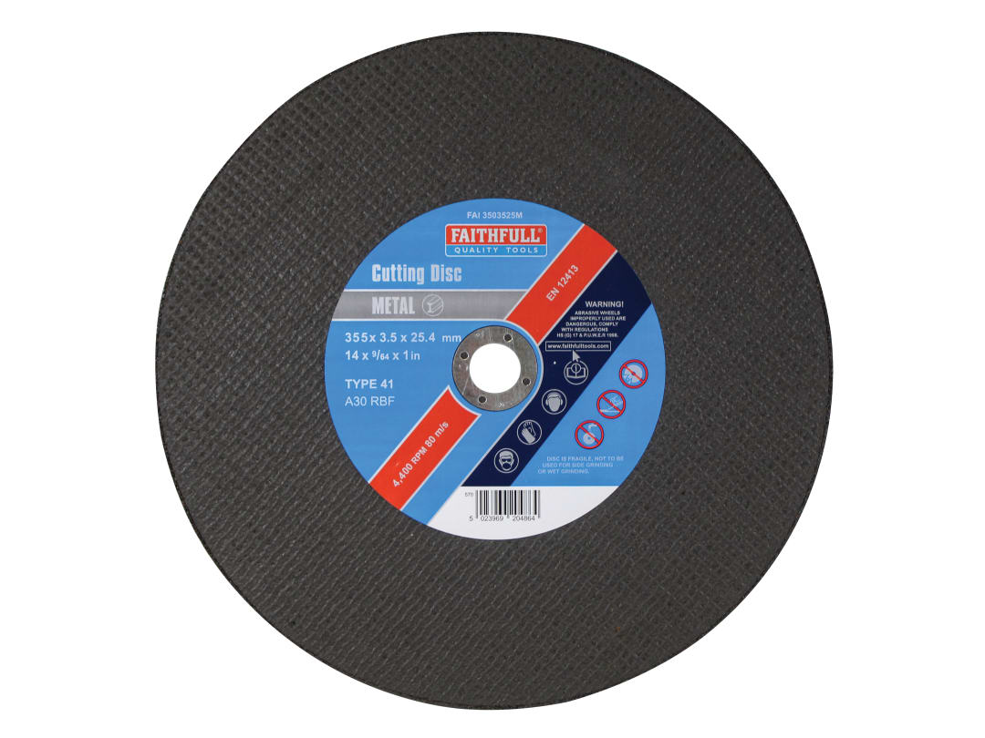 Faithfull Metal Cut Off Disc 355 x 3.5 x 25.4mm FAI3503525M