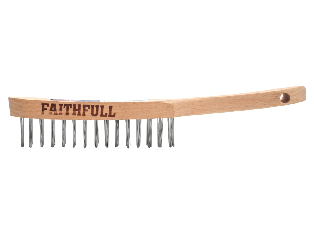 Faithfull Heavy-Duty Scratch Brush, Two Row FAI6802F