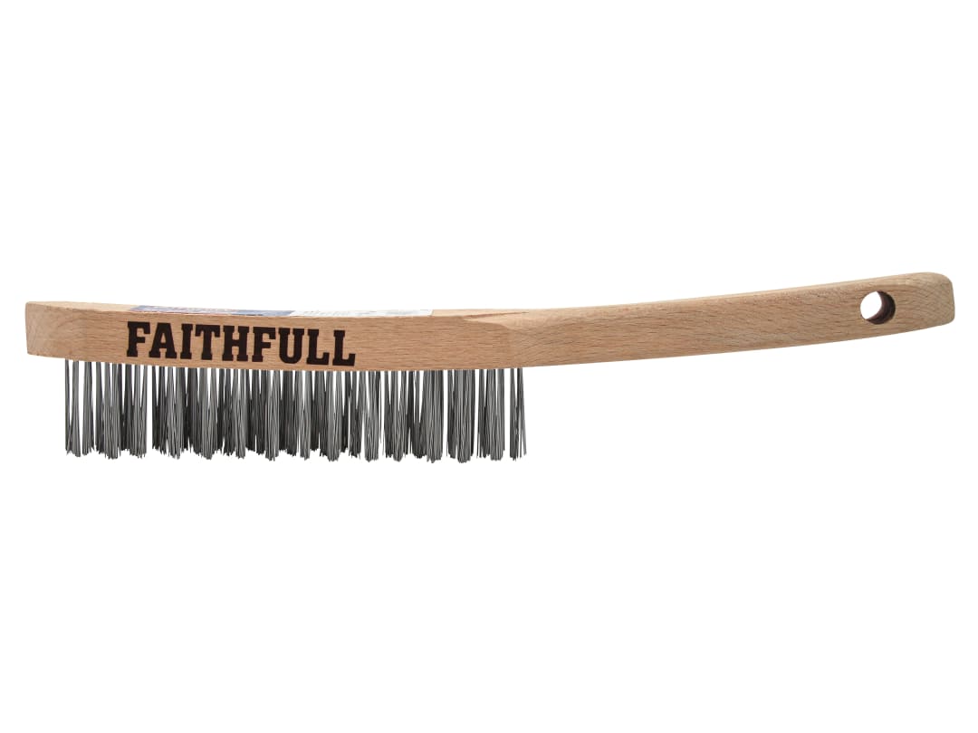 Faithfull Heavy-Duty Scratch Brush, Three Row FAI6803F