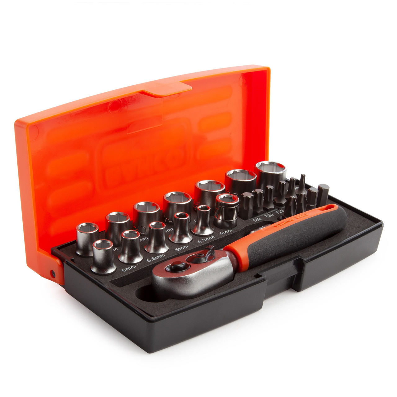 Bahco SL25 1/4in Drive Socket Set, 25 Piece SL25