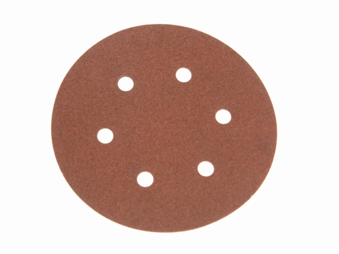 Faithfull Hook & Loop Sanding Disc DID2 Holed 150mm x 80G (Pack 25) FAIAD15080H