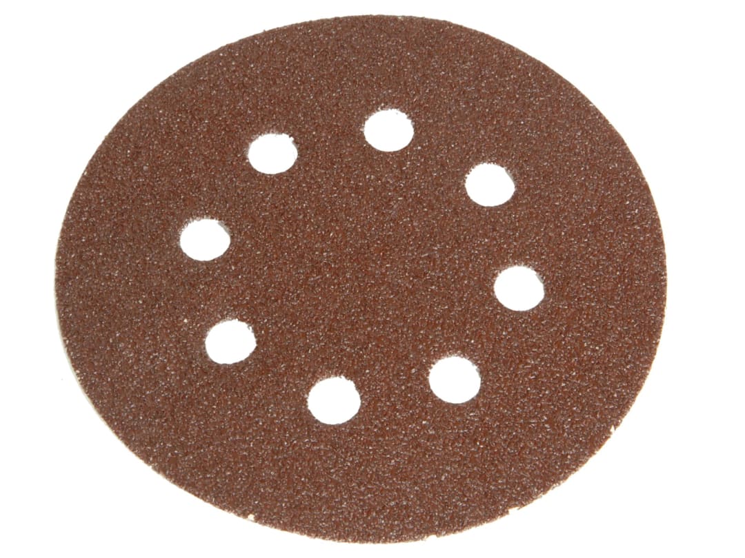Faithfull Hook & Loop Sanding Disc DID3 Holed 125mm Very Fine (Pack 5) FAIADHL125VF