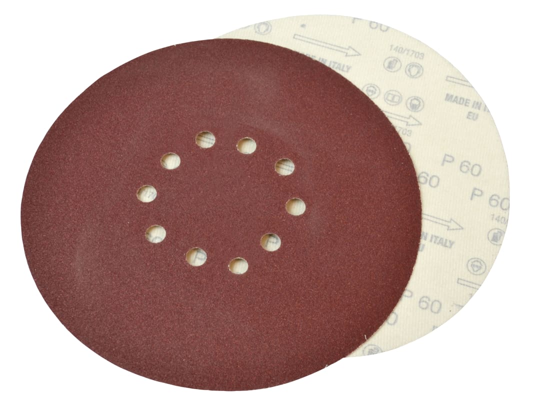 Faithfull Dry Wall Sanding Disc for Flex Machines 225mm Assorted (Pack 10) FAIADRYDISCF