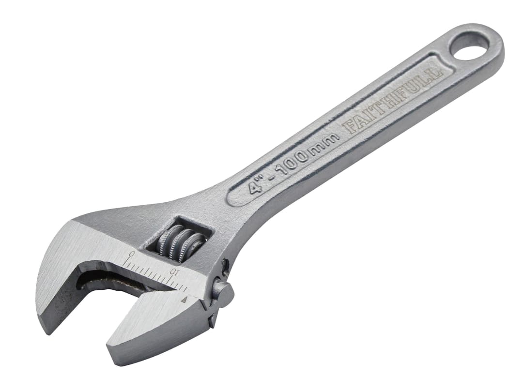 Faithfull Chrome Adjustable Spanner 100mm (4in) FAIAS100MC