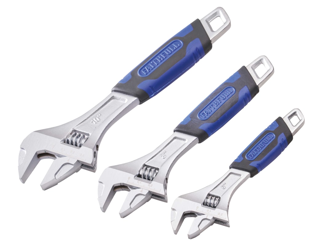 Faithfull Adjustable Spanner Set, 3 Piece FAIAS3PCA