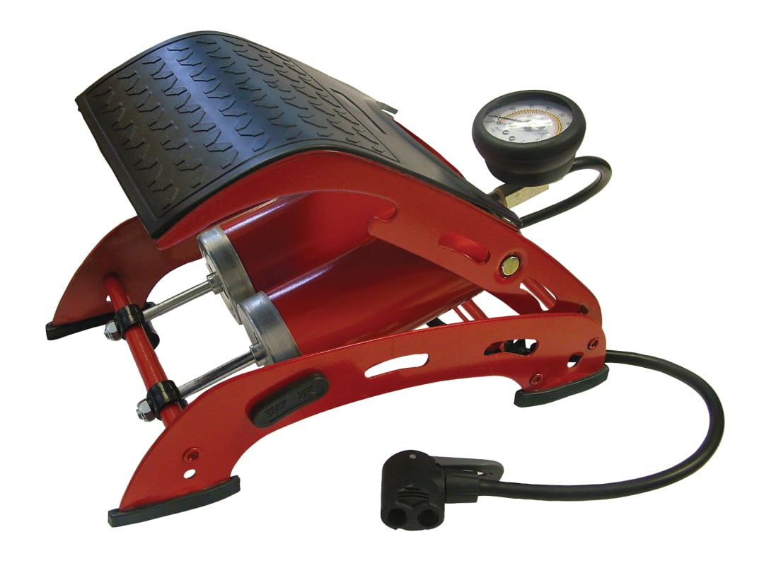 Faithfull Foot Pump Double Cylinder with Gauge FAIAUFPUMP2